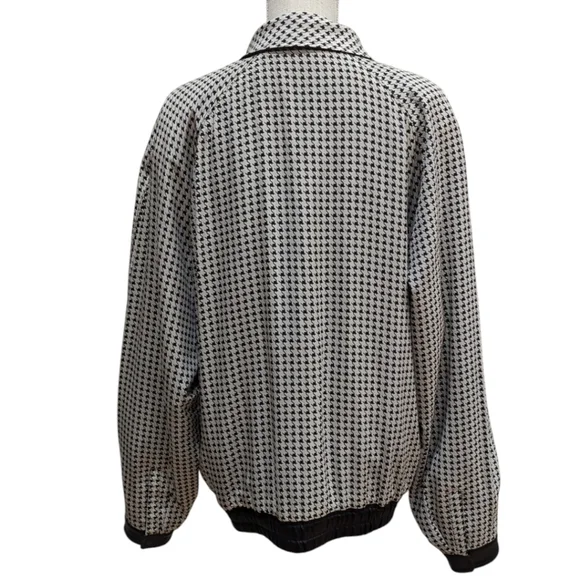 VTG One Hundred % Bijan! Cashmere & Silk Reversible Short Jacket w/ Leather Trim